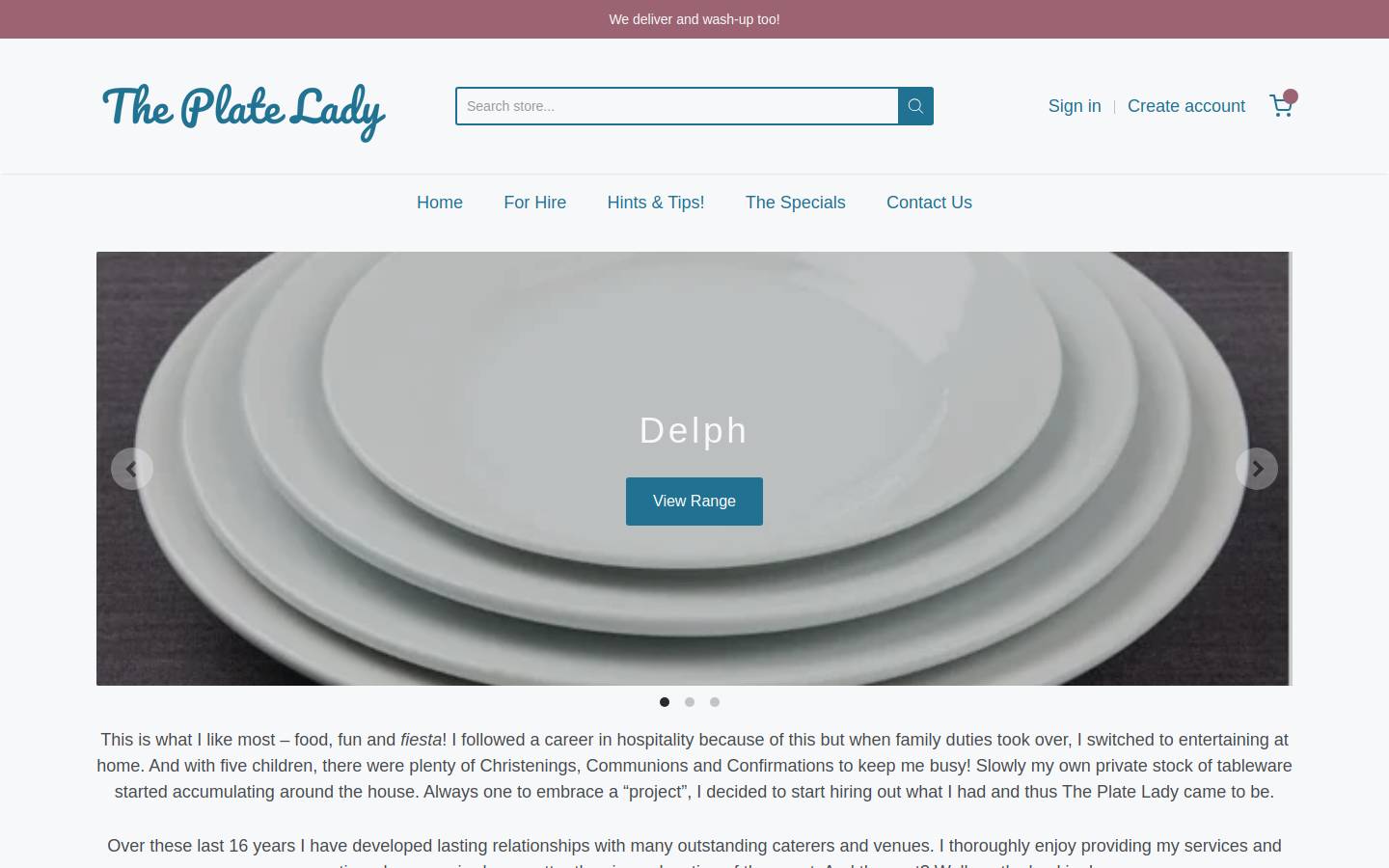 platelady.ie homepage screenshot