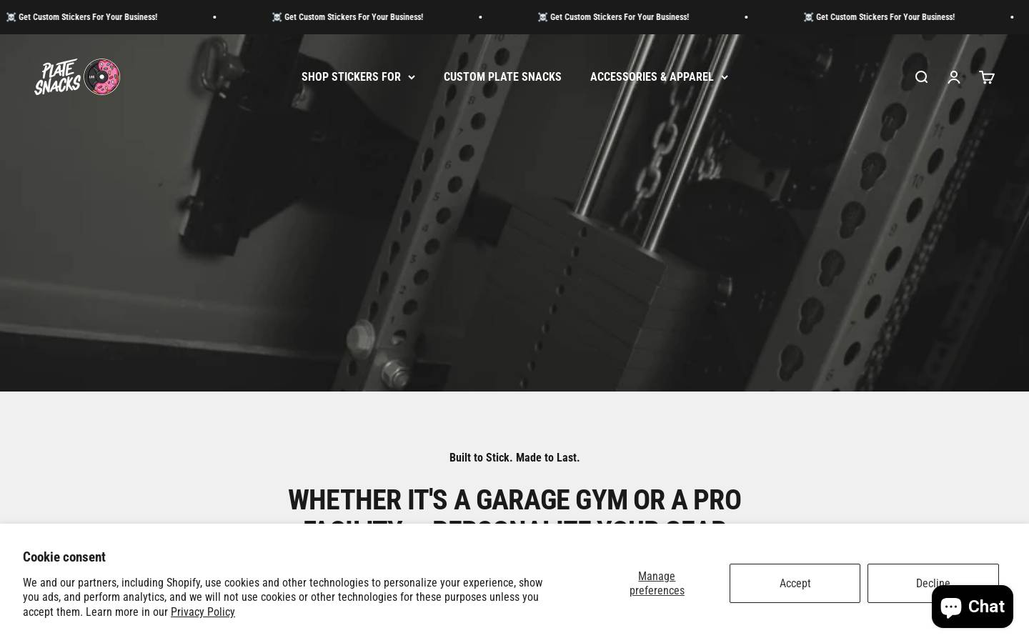Plate Snacks homepage screenshot