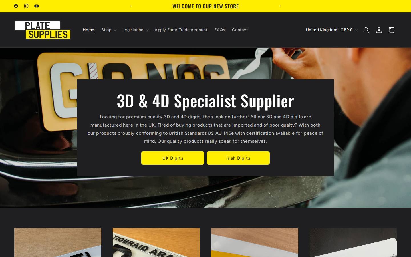 platesupplies.com homepage screenshot
