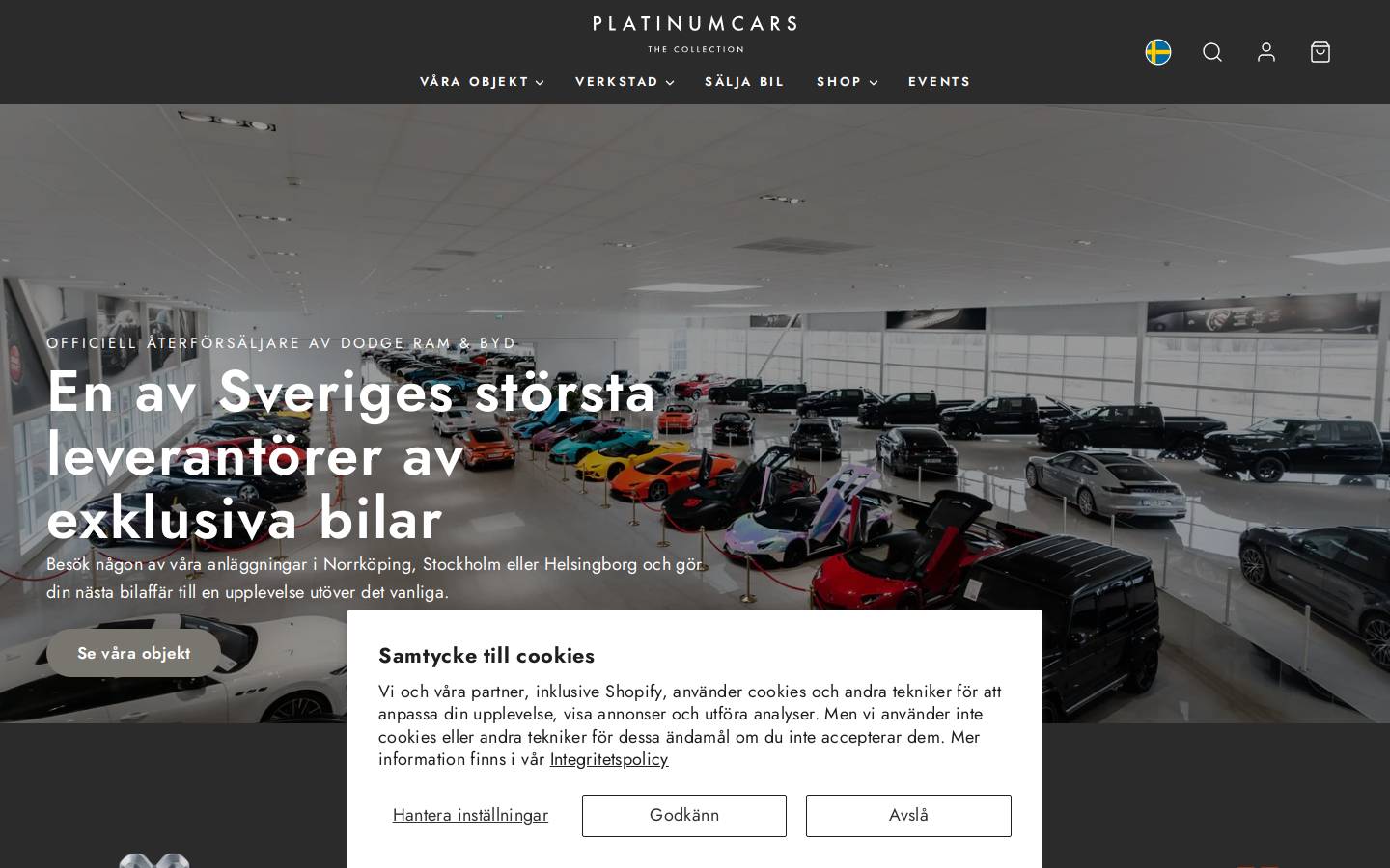 platinumcars.store homepage screenshot