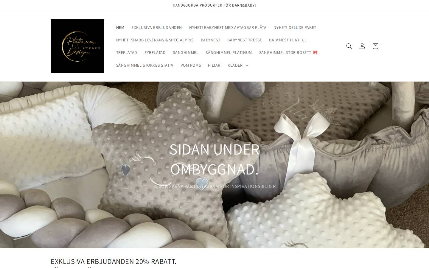 platinumdesign.se homepage screenshot