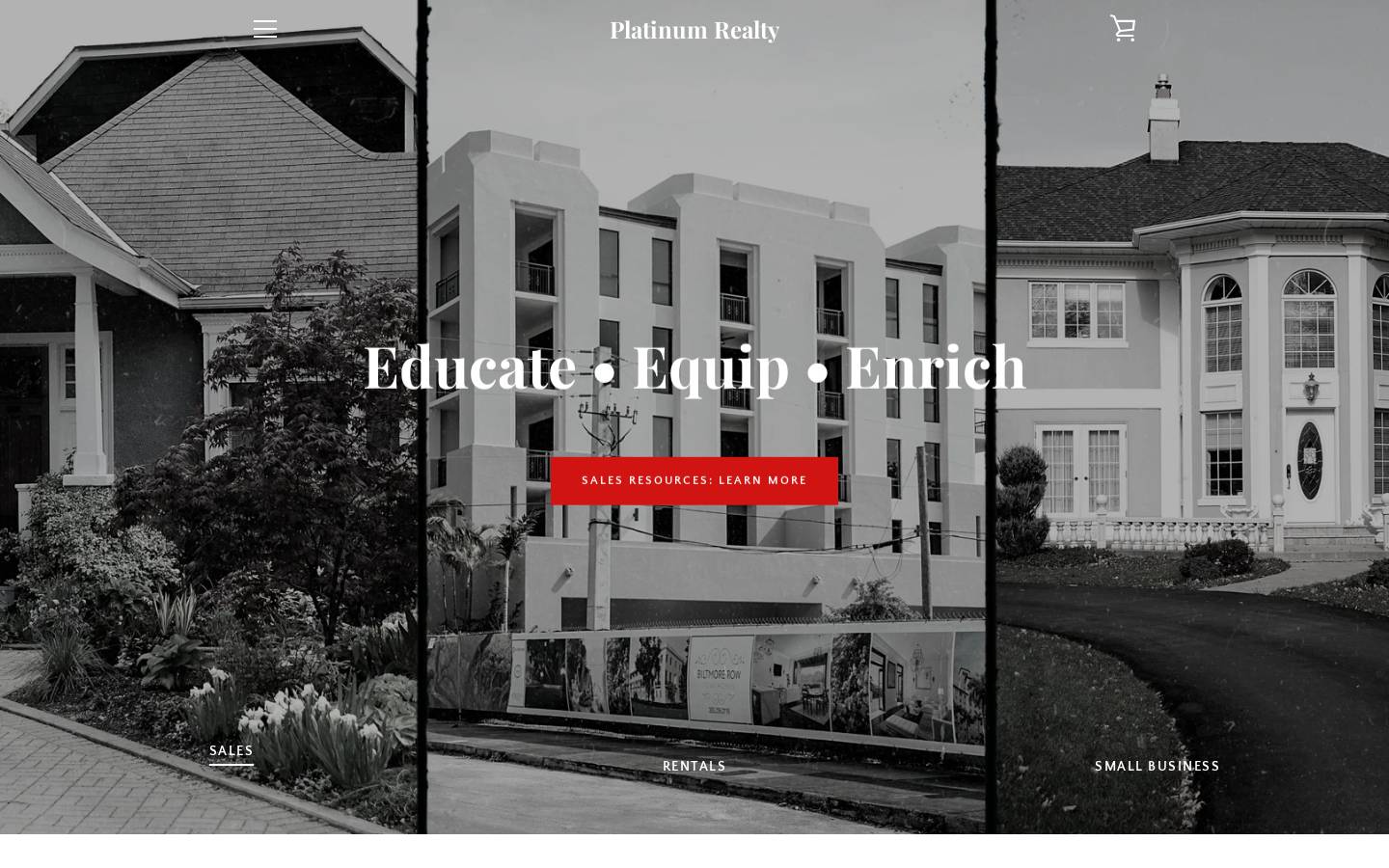 platinumrealty.shop homepage screenshot