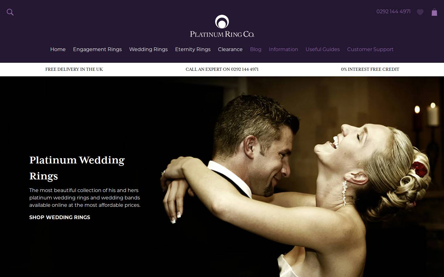Platinum Ring Co homepage screenshot