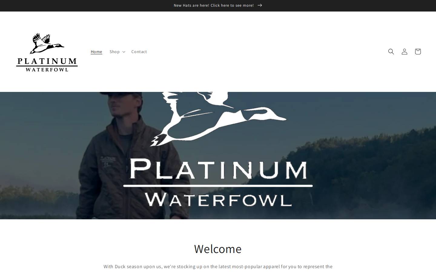 platinumwaterfowl.com homepage screenshot