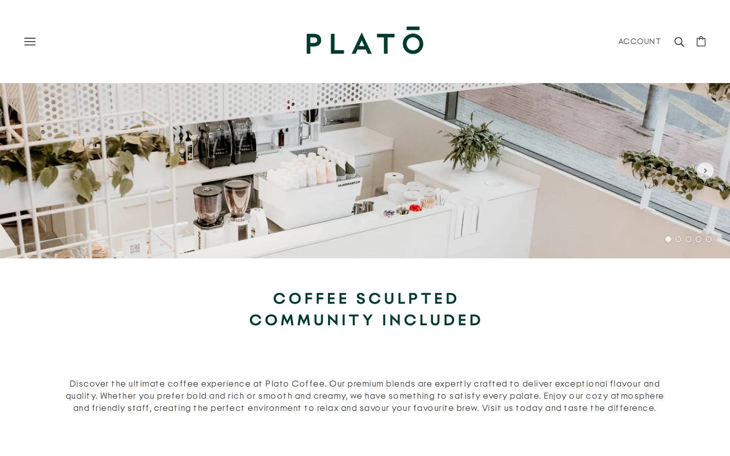 plato.coffee homepage screenshot