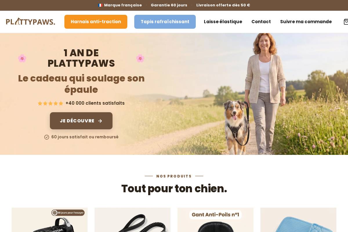plattypaws.com homepage screenshot