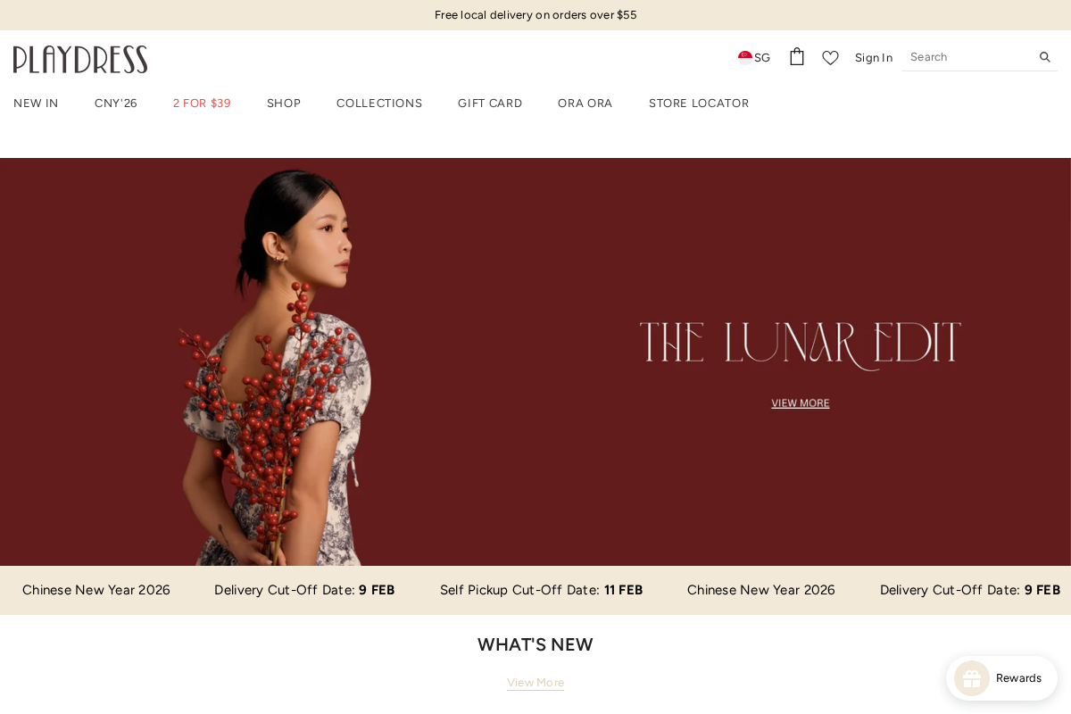 PLAYDRESS homepage screenshot