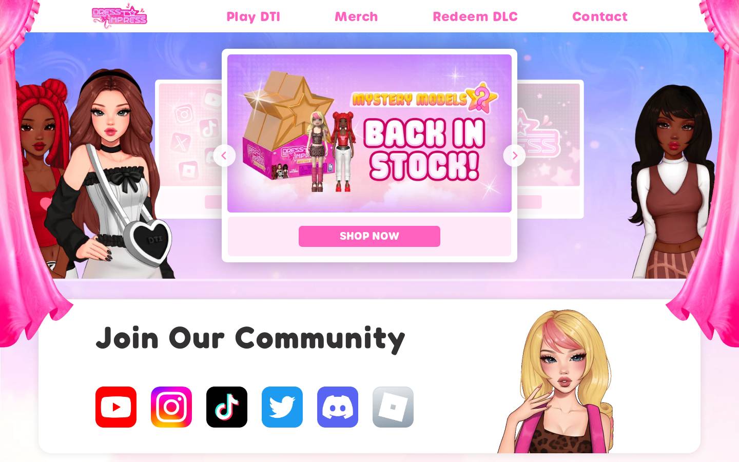 playdresstoimpress.com homepage screenshot