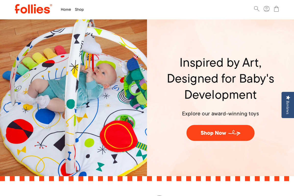 Follies Playsets homepage screenshot