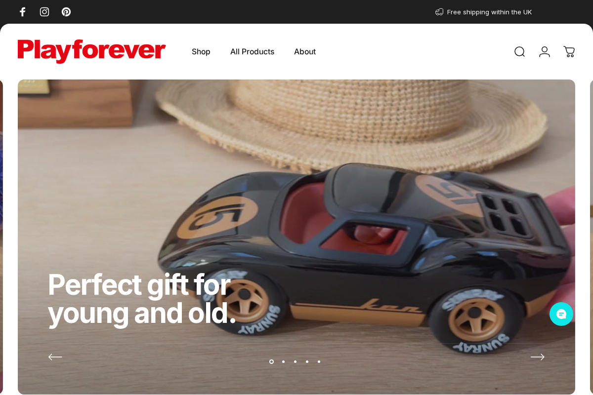 playforever.co.uk homepage screenshot