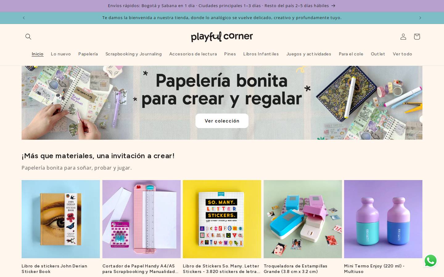 playfulcorner.com homepage screenshot