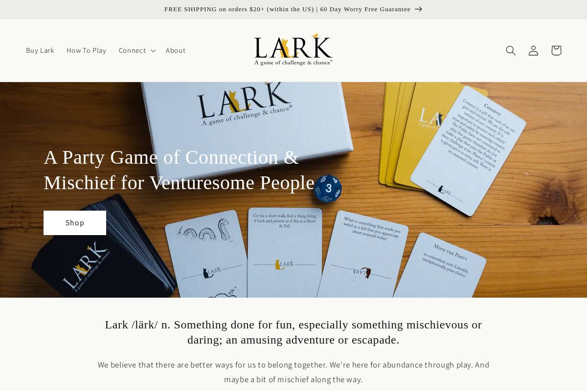 playlark.com homepage screenshot