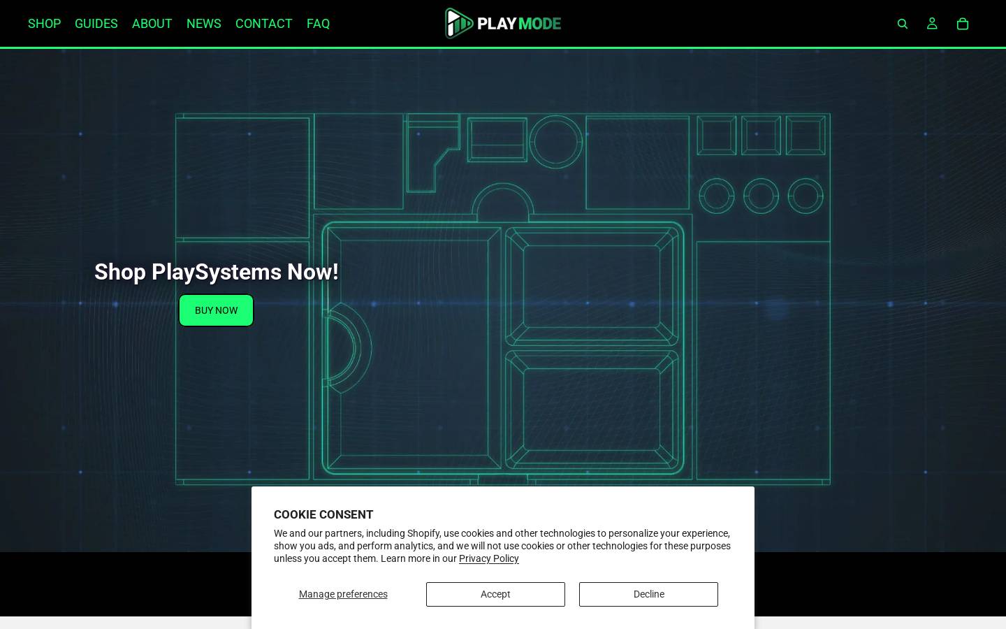 playmodeofficial.com homepage screenshot