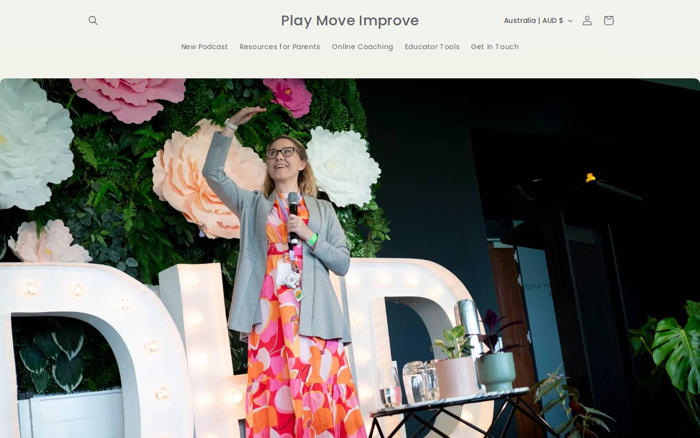 playmoveimprove.com.au homepage screenshot