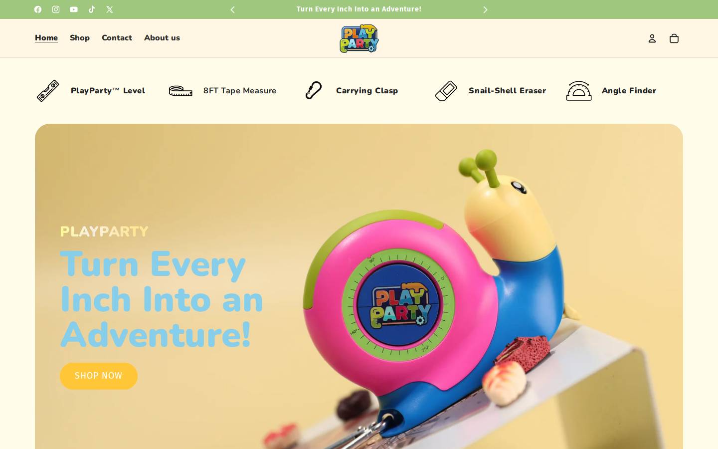 playparty.shop homepage screenshot
