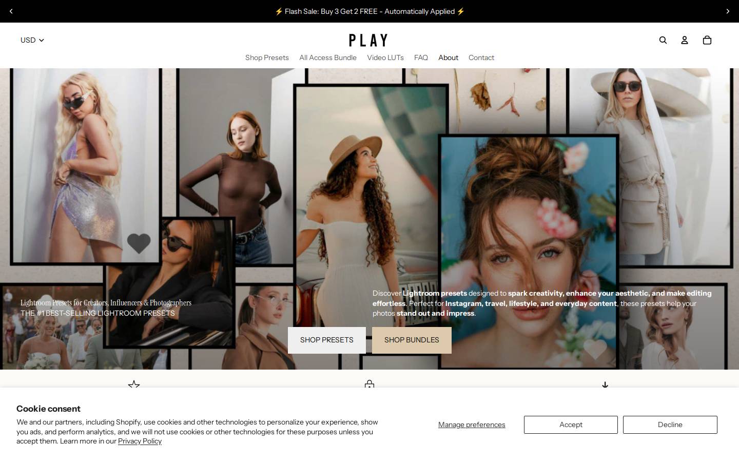 Play Presets homepage screenshot