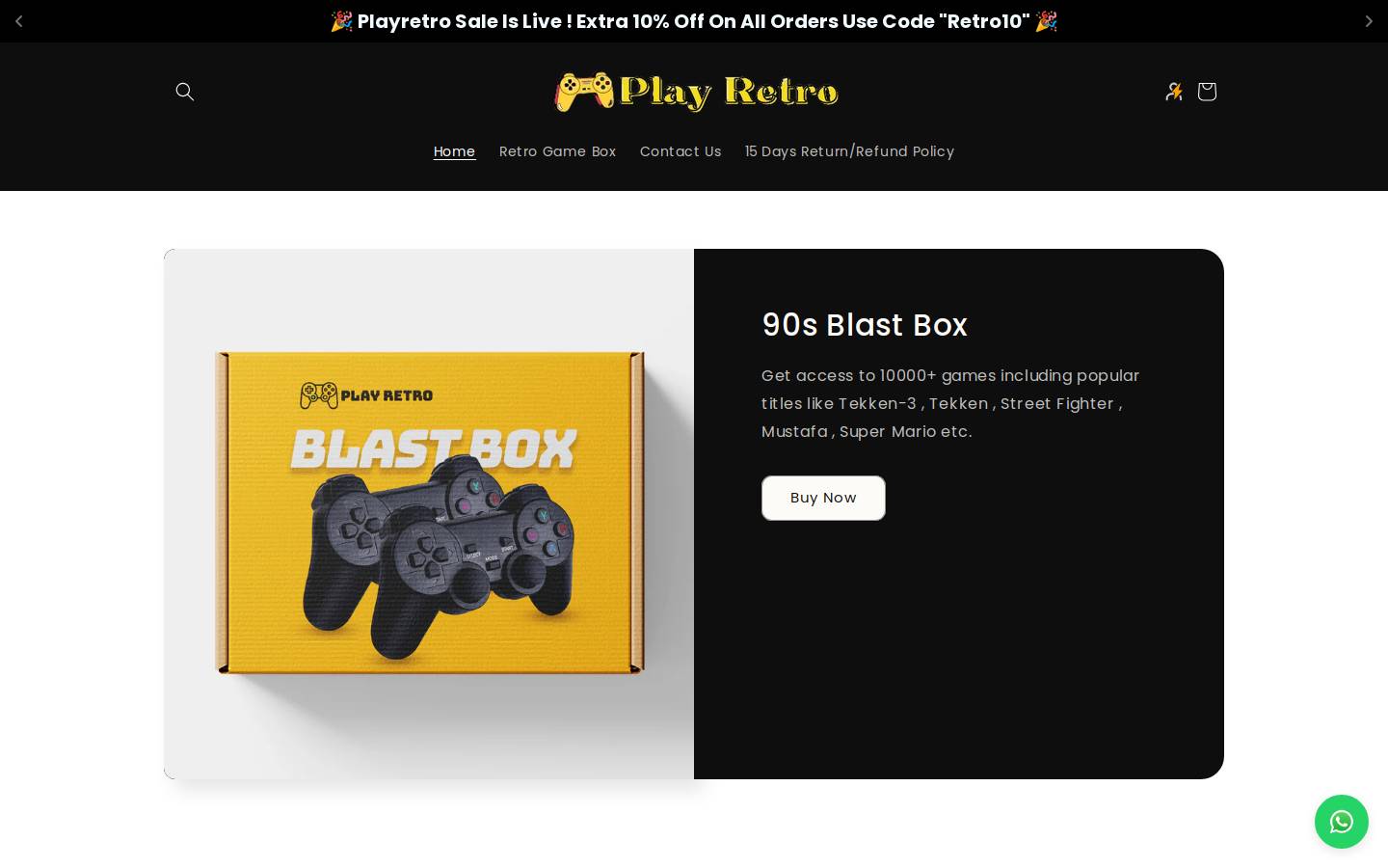 playretro.shop homepage screenshot