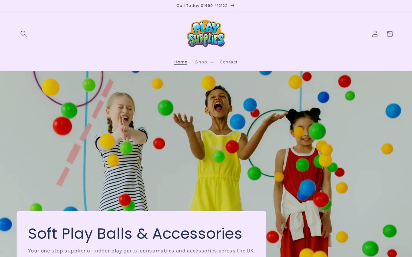 playsupplies.co.uk homepage screenshot