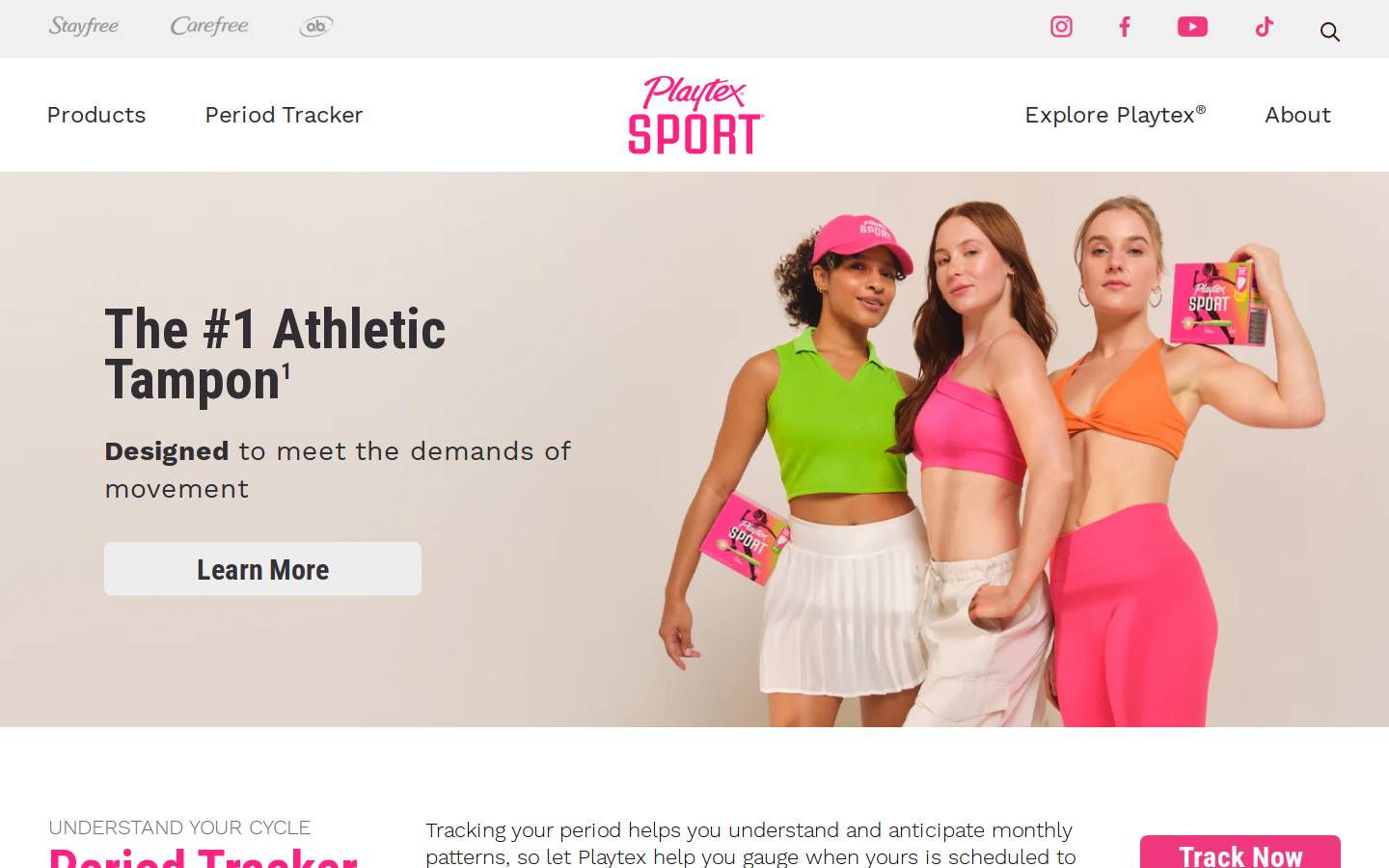 playtextampons.com homepage screenshot