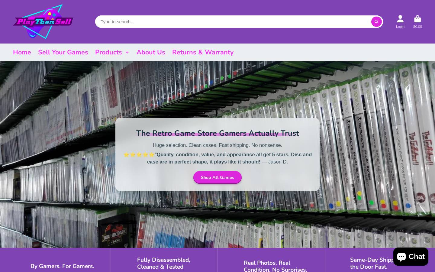 playthensell.com homepage screenshot