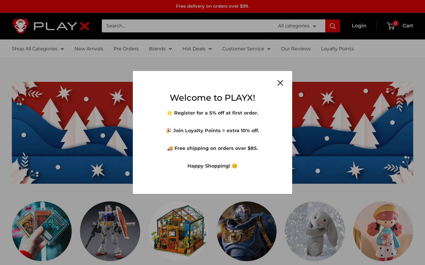 Playx homepage screenshot