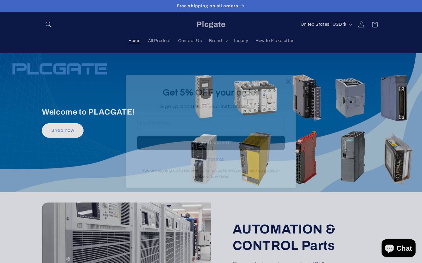 plcgate.com homepage screenshot