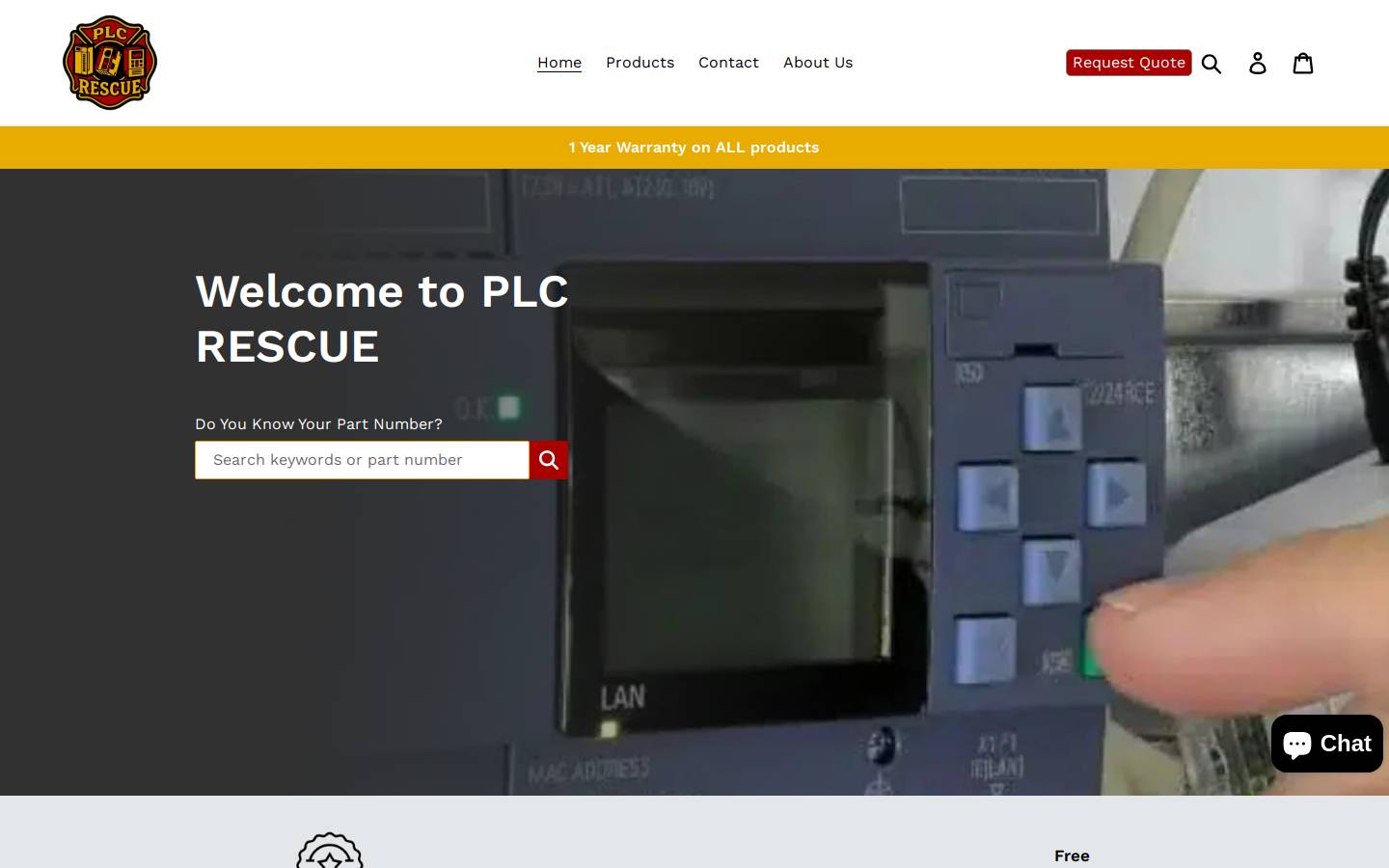 plcrescue.com homepage screenshot