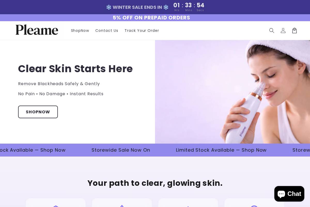 pleame.in homepage screenshot