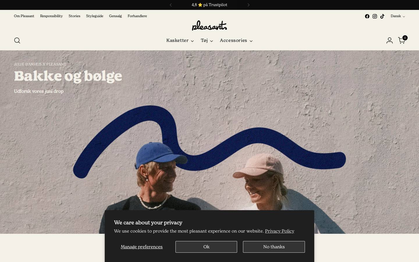 Pleasant homepage screenshot