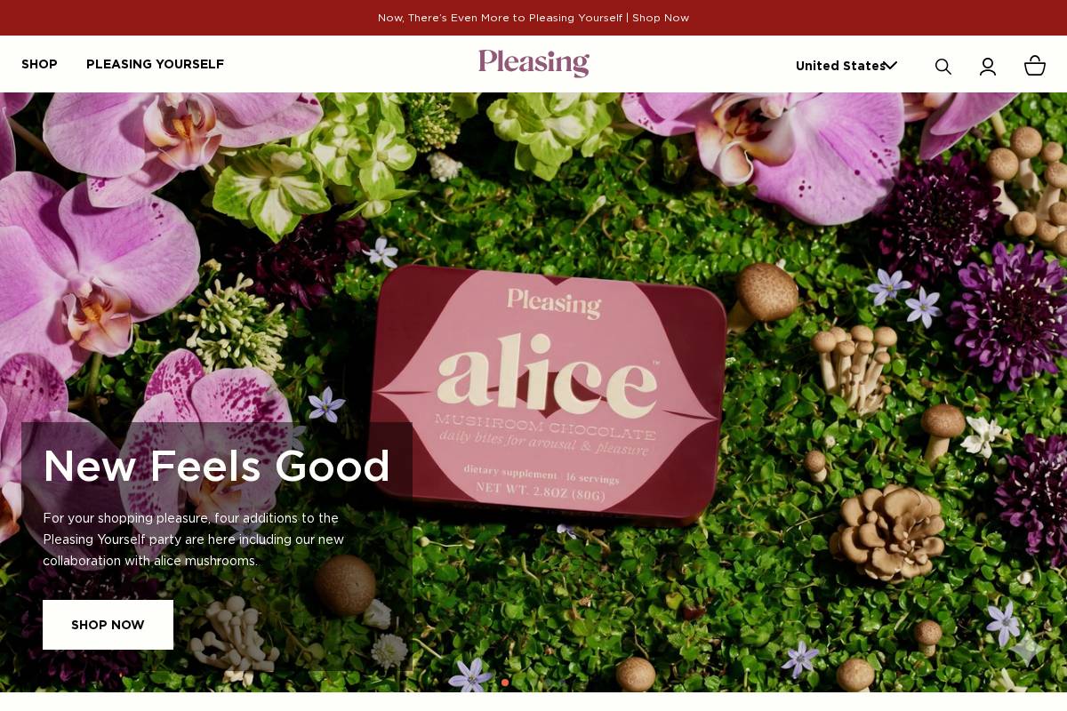 pleasing.com homepage screenshot