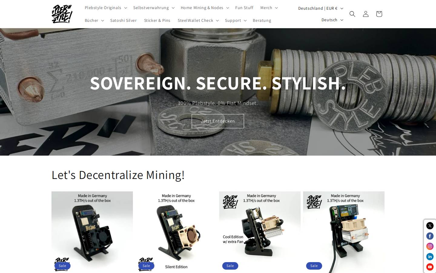 plebstyle.net homepage screenshot