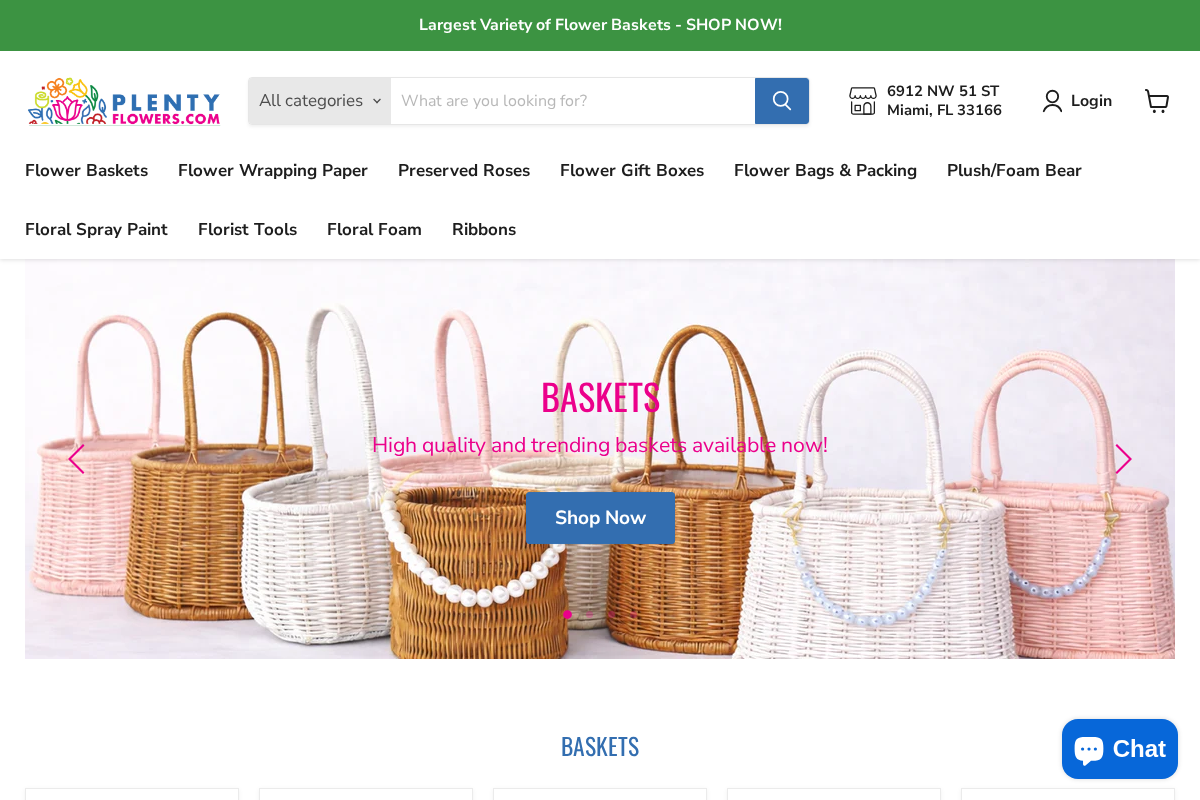 plentyflowers.com homepage screenshot
