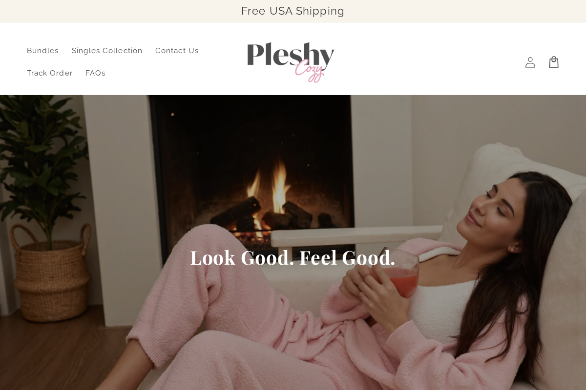 Pleshycozy homepage screenshot