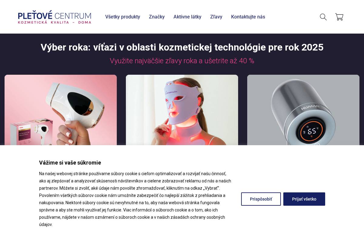 pletovecentrum.sk homepage screenshot