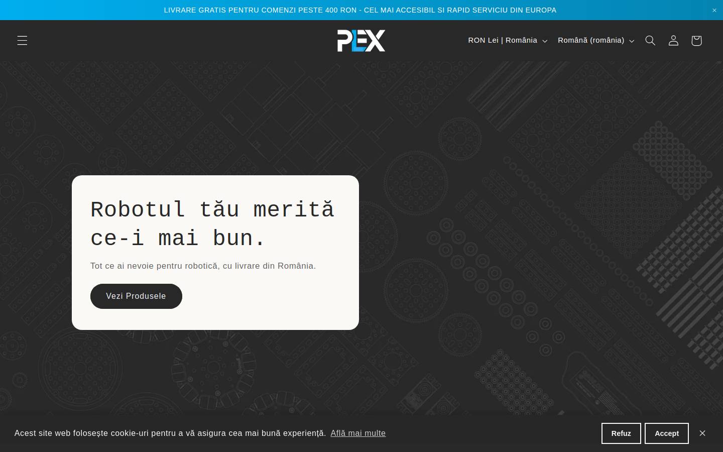 plexrobotics.com homepage screenshot
