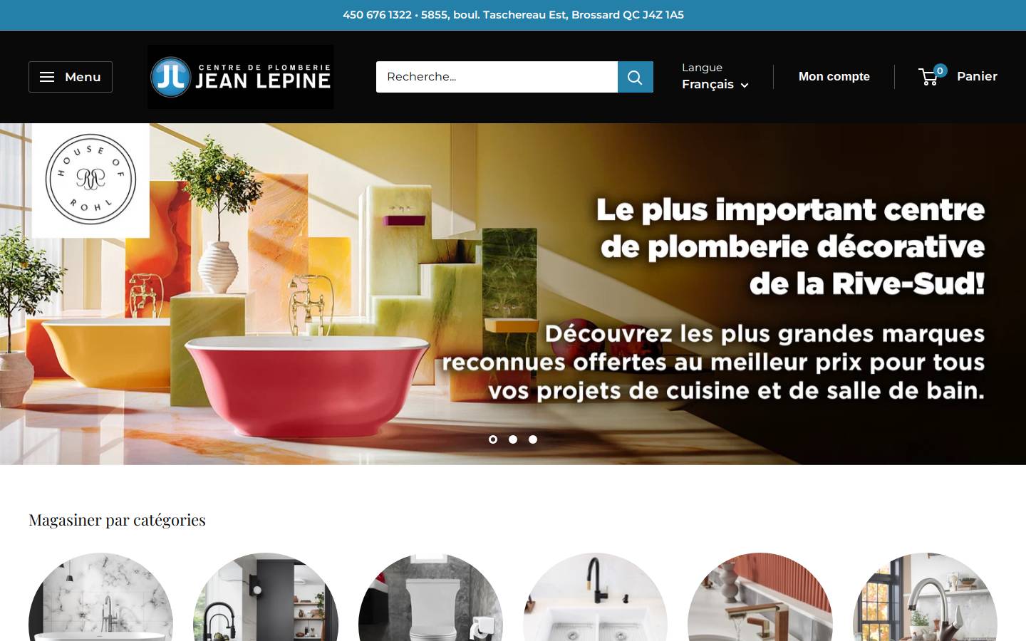 plomberiejeanlepine.com homepage screenshot