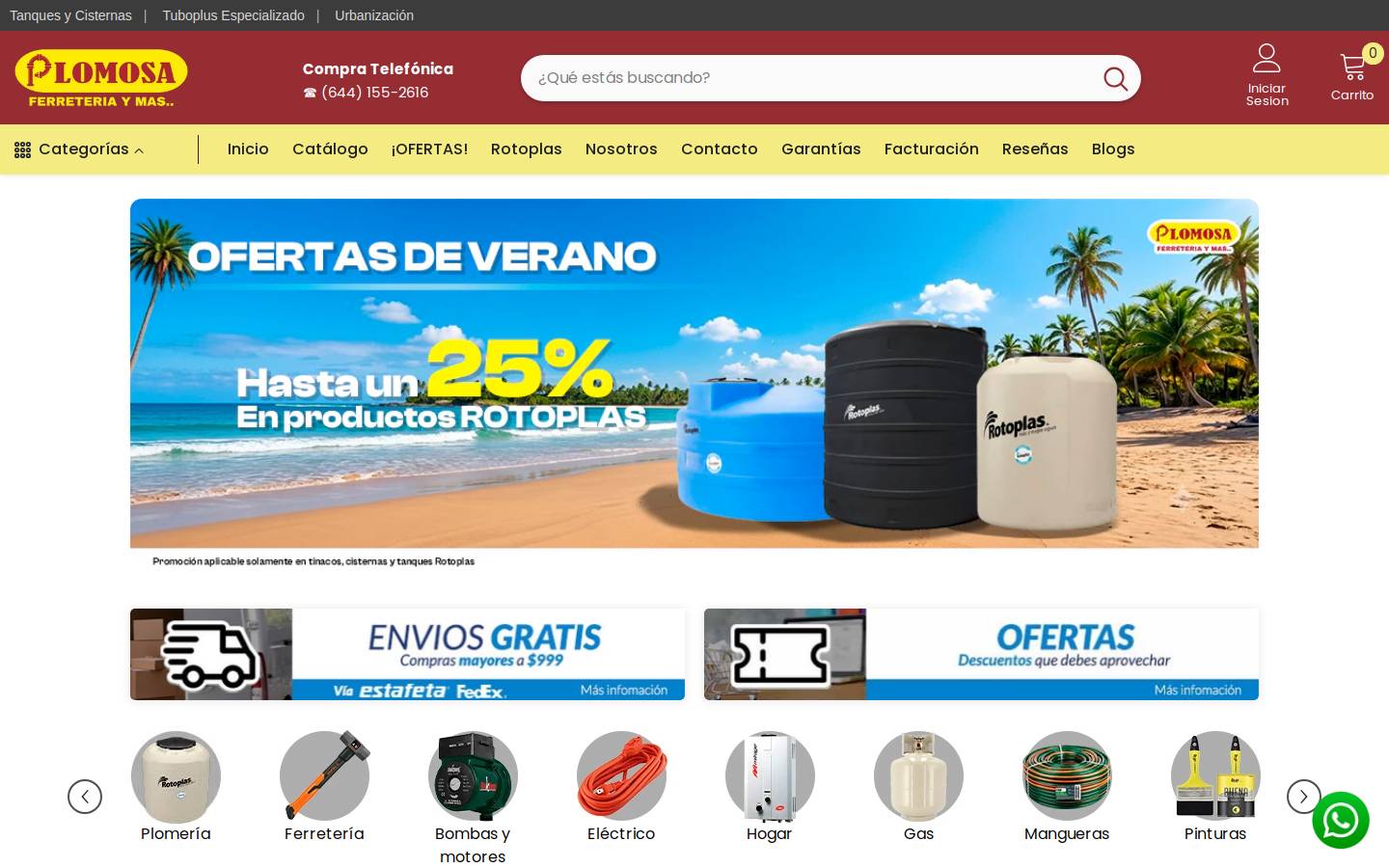 plomosa.com.mx homepage screenshot