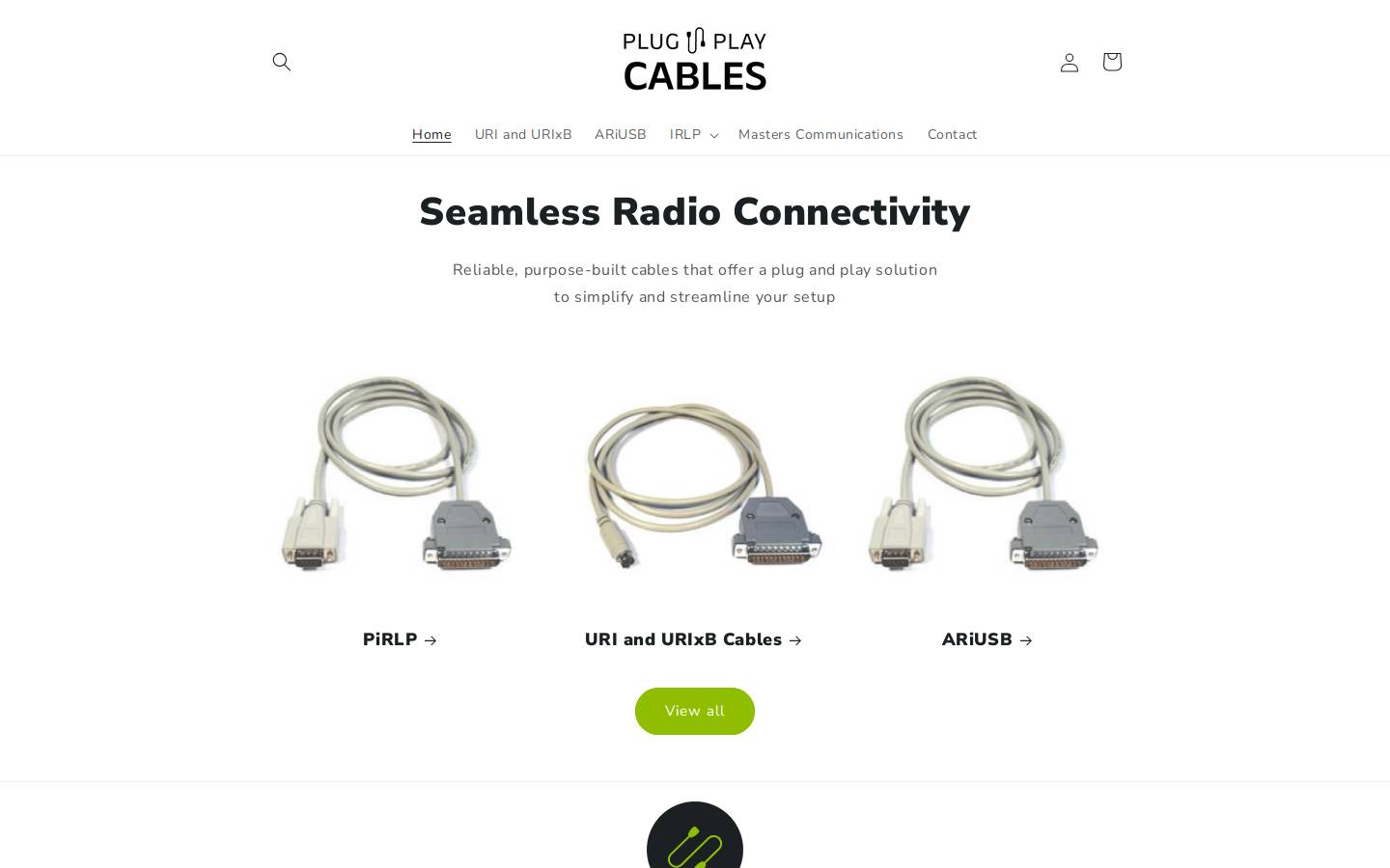 plugnplaycables.com homepage screenshot