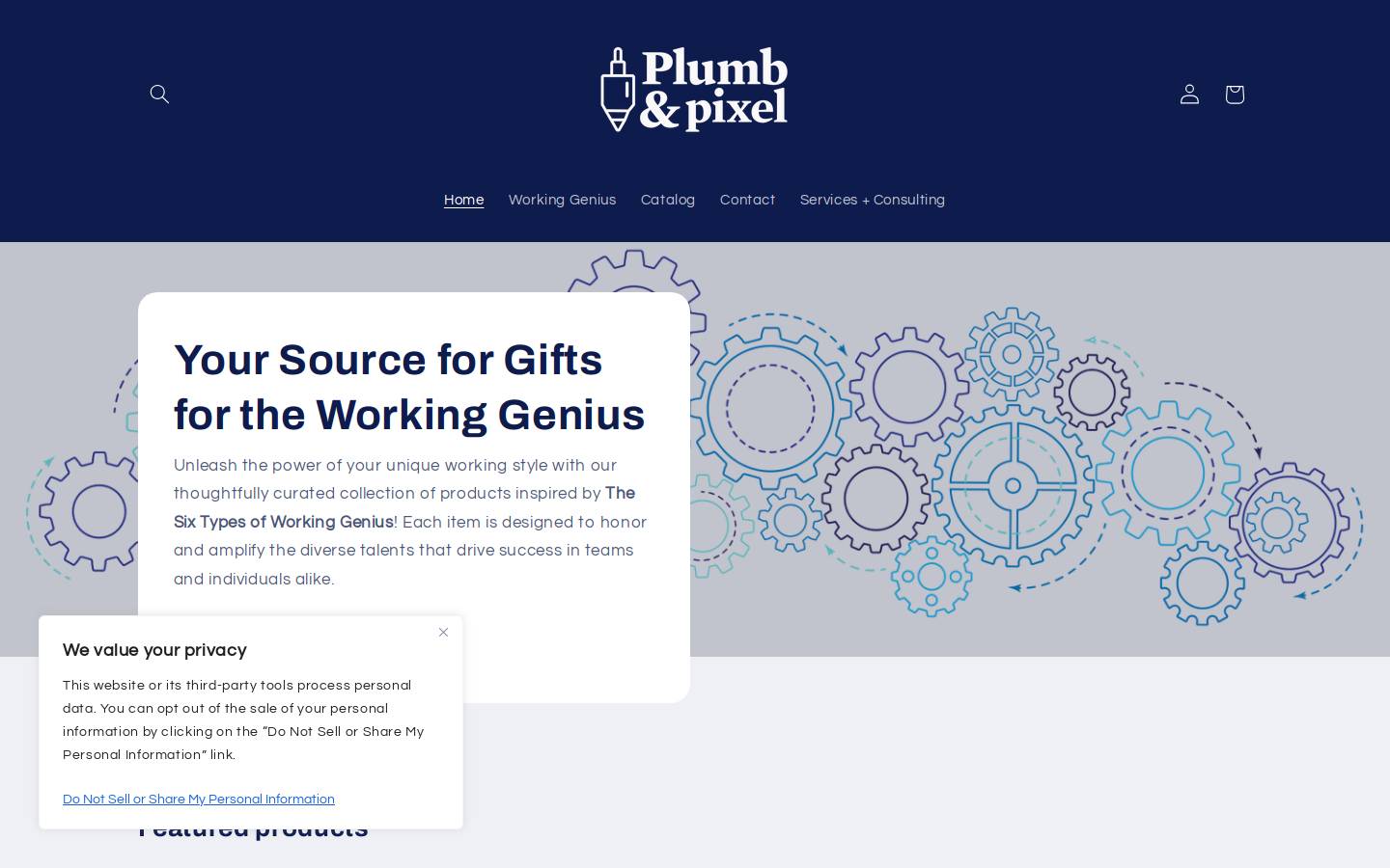 plumbandpixel.com homepage screenshot