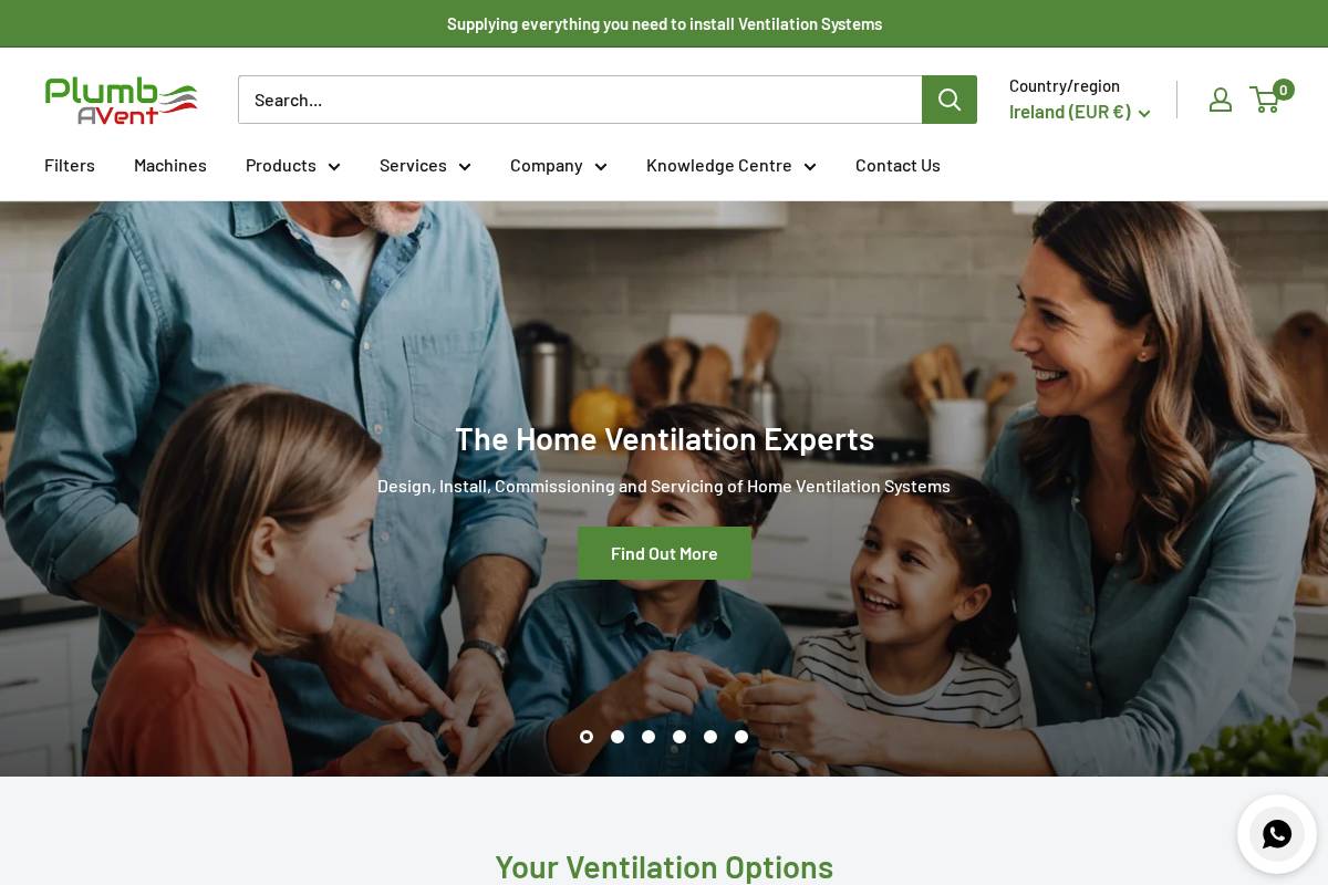 Plumbavent homepage screenshot