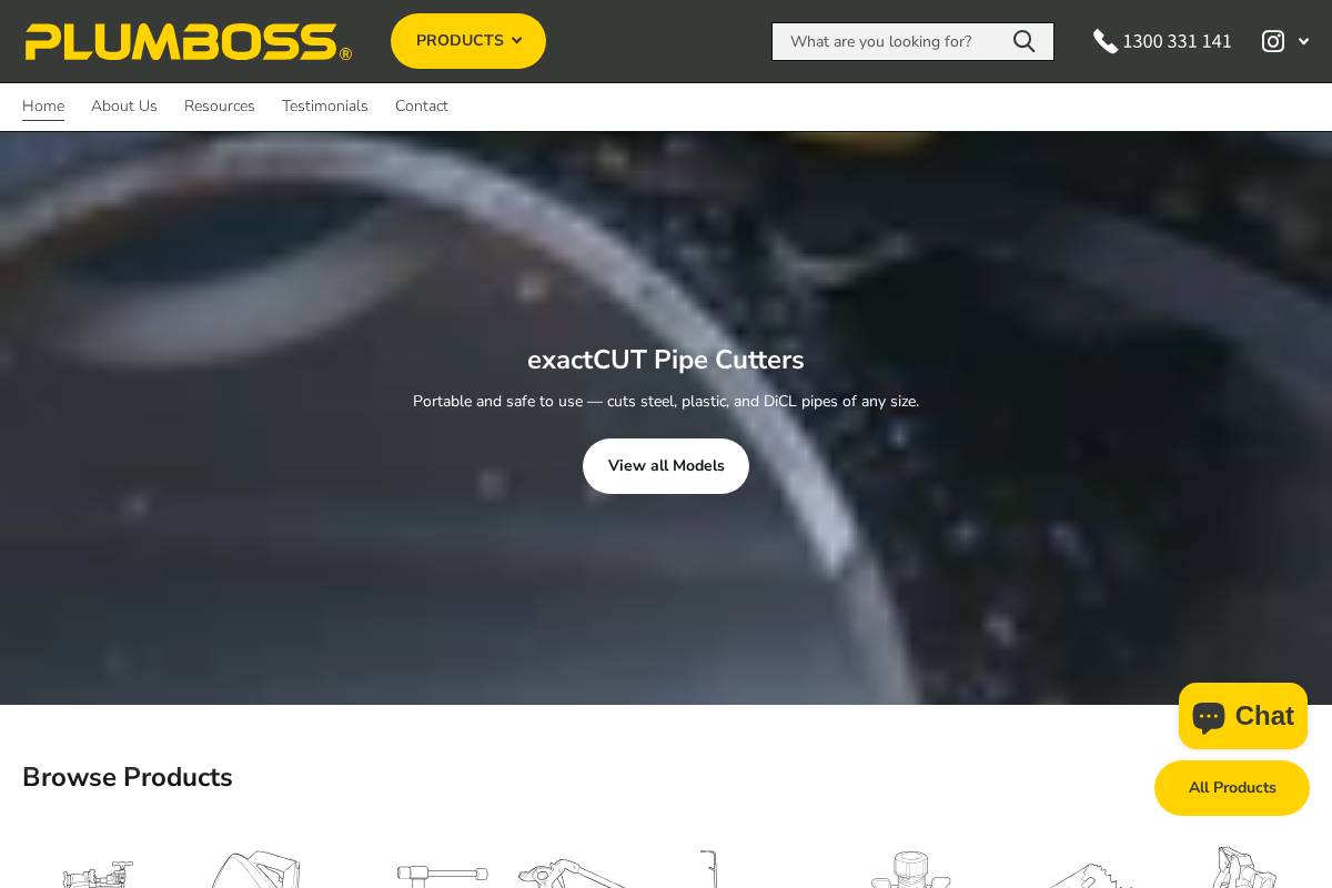 plumboss.com.au homepage screenshot