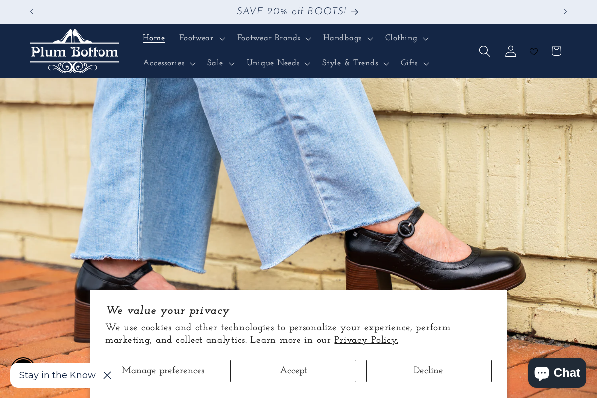 Plum Bottom homepage screenshot