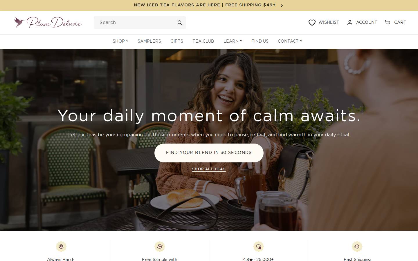 Plum Deluxe homepage screenshot
