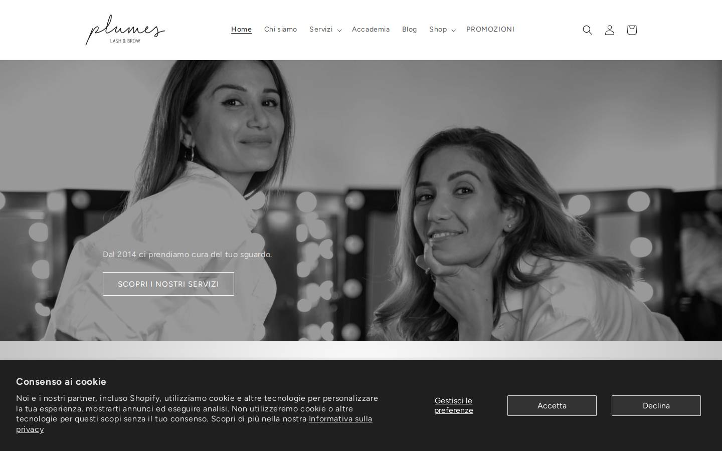 plumes.it homepage screenshot