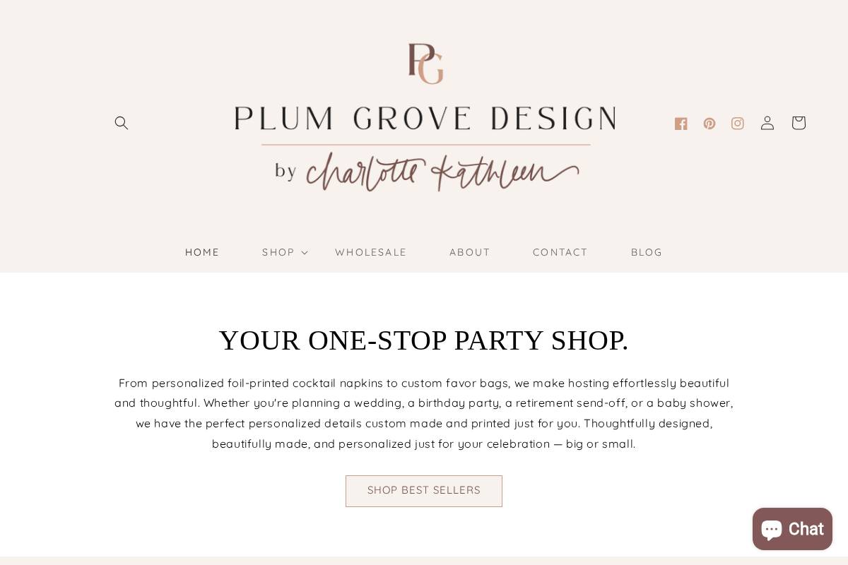 plumgrovedesign.com homepage screenshot