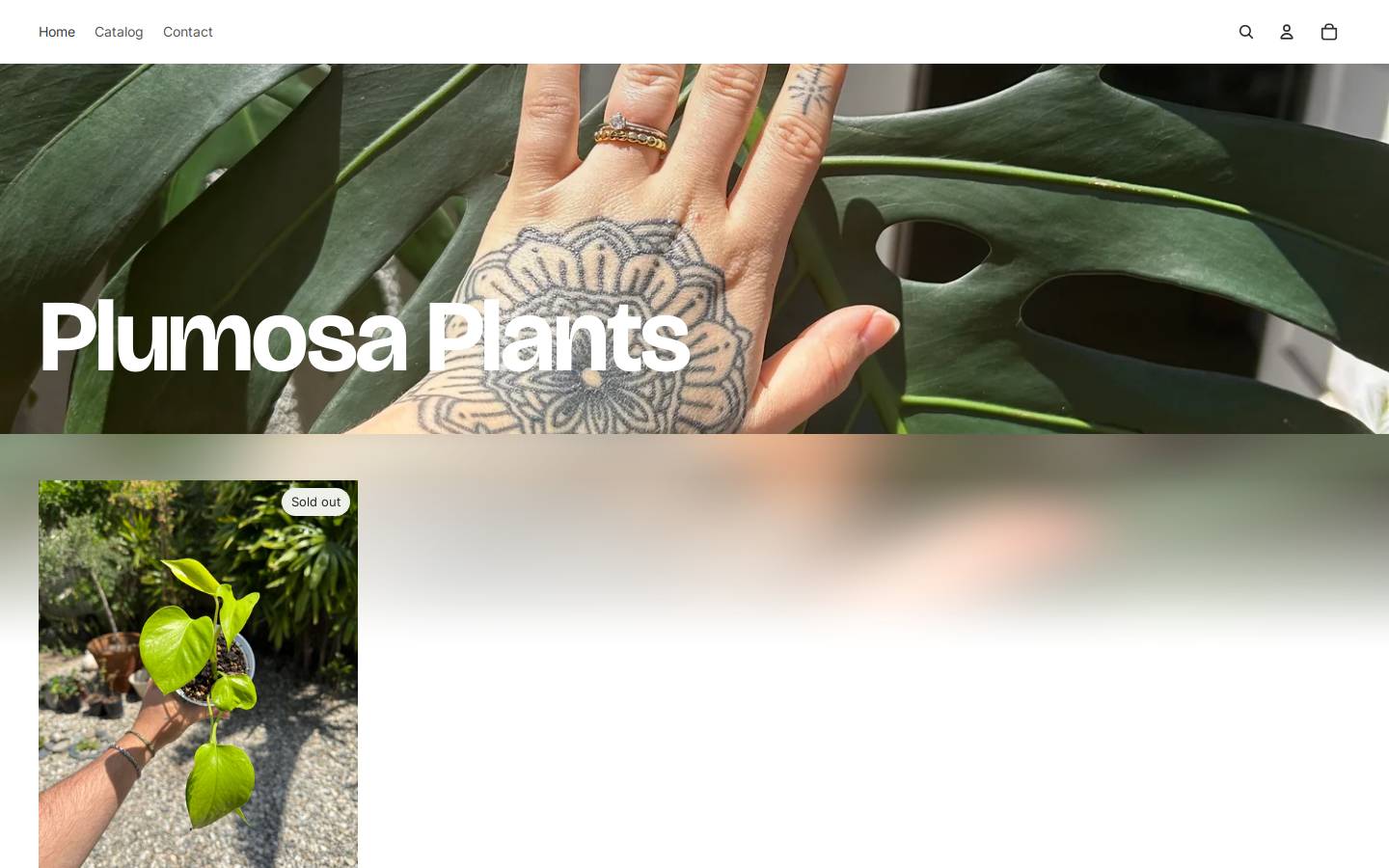 plumosaplants.com homepage screenshot