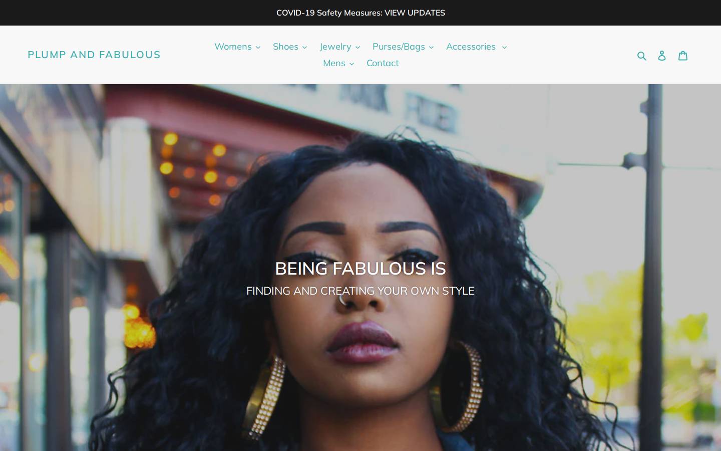plumpandfabulous.com homepage screenshot