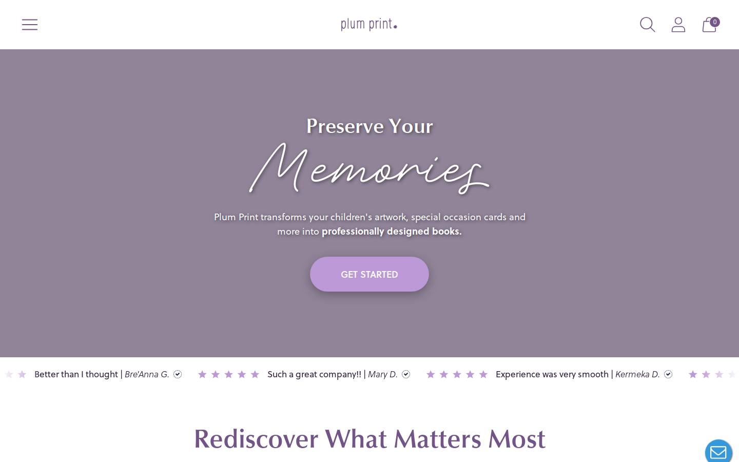 Plum Print homepage screenshot