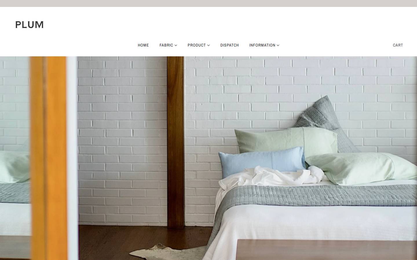 plumtextiles.com homepage screenshot