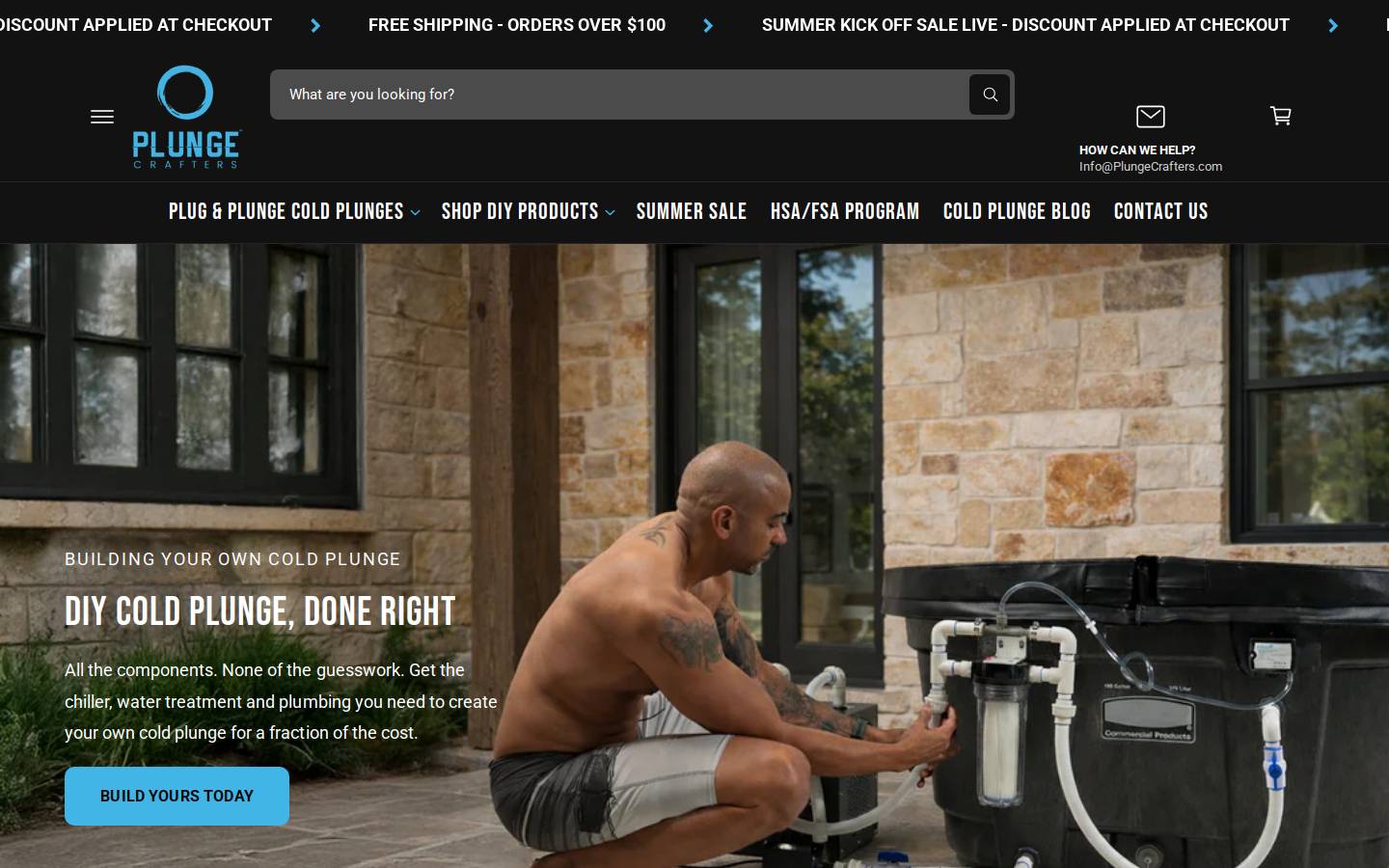 Plunge Crafters homepage screenshot
